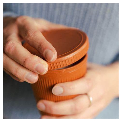 TAZA TAKE AWAY REUTILIZABLE CON TAPA